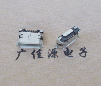 花都Micro USB 5pin接口 固定脚距6.4插板有柱卷边