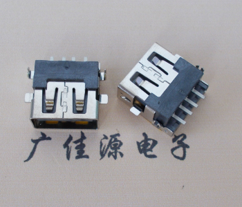 花都 USB母座 贴片沉板3.5/4.9 直口/卷口铜壳/铁壳