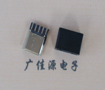 花都麦克-迈克 接口USB5p焊线母座 带胶外套 连接器