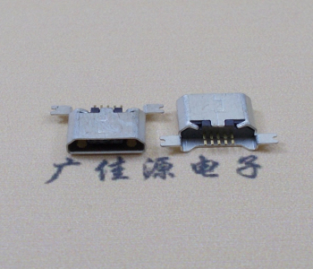 花都MK USB B Type 沉板0.9母座后两脚SMT口不卷边