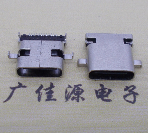 花都卧式type-c24p母座沉板1.1mm前插后贴连接器