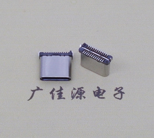 花都USB TYPE-C接口短体24P公头立式贴板高度H=8.0mm 高速数据传输快充电款